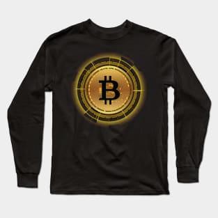 Bitcoin Logo Crypto Art Long Sleeve T-Shirt